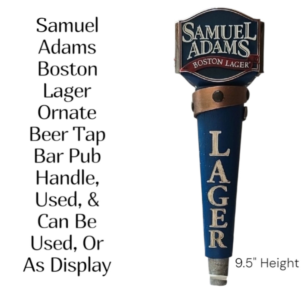 Sam Adams Premium Boston Larger Coper Ribbon Tap Handle, Can Be Used Or Display